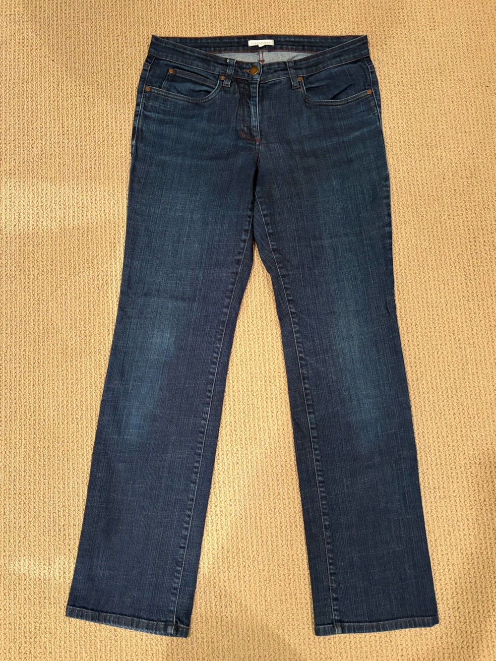 Eileen Fisher Women's Dark Blue Straight-Leg Jeans size 8